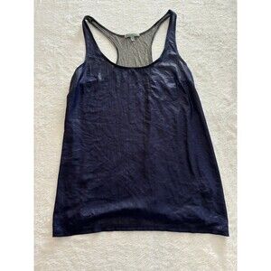 Charlotte Russe Blue Grey Racer Back Pocket Tank Size medium